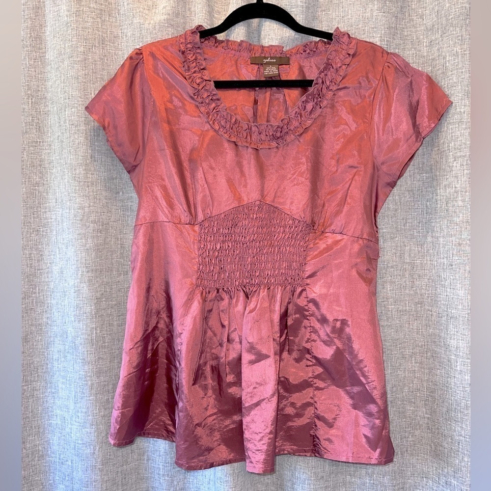 *Women's Galeno Silk Top Large